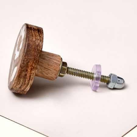 Engraved Flower Drawer Knobs for Dresser and Cabinet